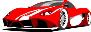 Drawn Ferrari Sports Car - Cartoon Ferrari Red Car, HD Png Download PNG image with transparent background
