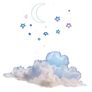 Dream Cloud With Moon Png Gao44 PNG Image