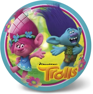 Dream Works Trolls Animated Characters PNG Image