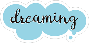 Dreaming Cloud Graphic PNG image with transparent background