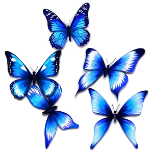 Dreamy Blue Butterflies Png Dvj30 PNG Image