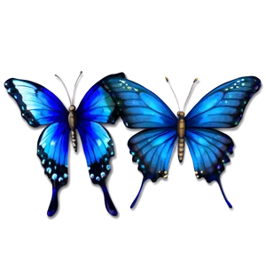 Dreamy Blue Butterflies Png Ern45 PNG Image