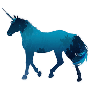 Dreamy Unicorn Silhouette PNG bex67 PNG