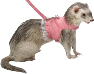 Dressed Up Ferreton Leash PNG Image