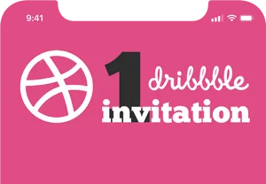 Dribbble Invitation Graphic PNG Image