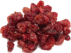 Dried Cranberries Pile Transparent Background PNG Image