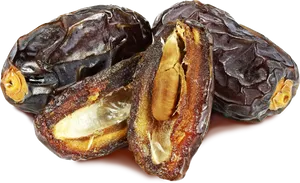 Dried Dates Fruit Closeup PNG Image