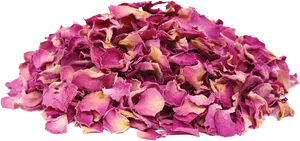 Dried Rose Petals Heap PNG Image