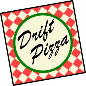 Drift Pizza Box Design PNG Image