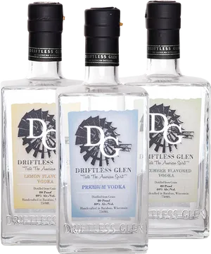 Driftless Glen Vodka Bottles PNG Image