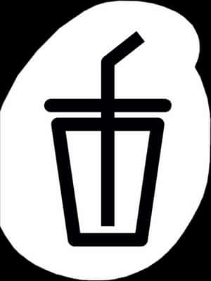 #food #drink #water #boba #freetoedit - Drinks Icon Black And White, HD Png Download PNG image with transparent background