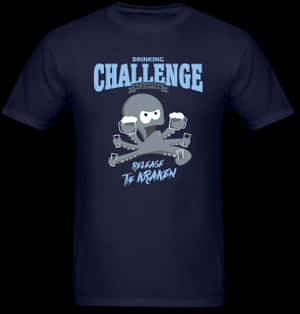 Drinking Challenge Kraken Tshirt Design PNG with transparent background