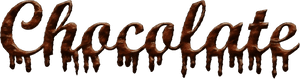 Dripping Chocolate Text PNG with transparent background