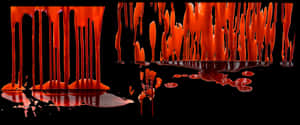 Dripping Red Liquid Art PNG with transparent background
