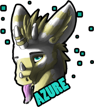 Azure Headshot W/ Drool - Cartoon, HD Png Download PNG image with transparent background