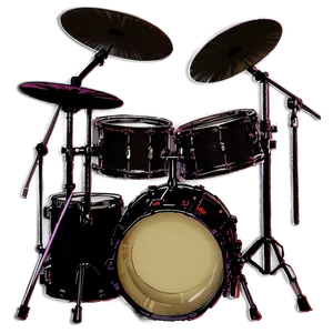 Drum Kit Silhouette Png 4 PNG Image