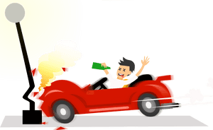 Picture Royalty Free Library Drunk Driving Clipart - Drink And Drive Cartoon, HD Png Download PNG image with transparent background