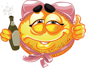 Champange Emoji 322 Decal - Smile Drunk, HD Png Download PNG image with transparent background