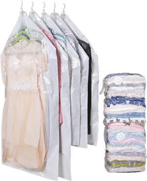 Dry Cleaned Clothesand Folded Laundry PNG Image