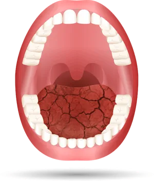 Dry Mouth Illustration PNG Image