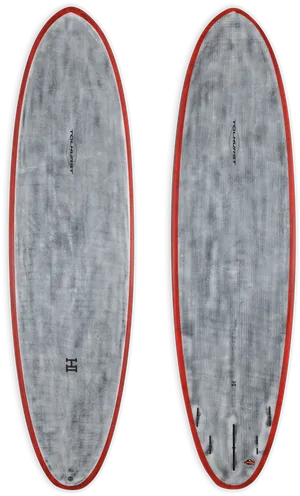 Dual Surfboards Red Outline PNG Image