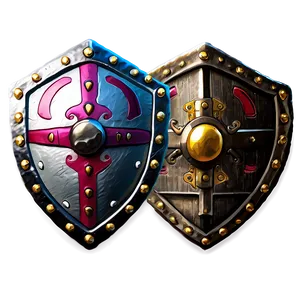 Dual Sword And Shield Artwork Png 77 PNG Image