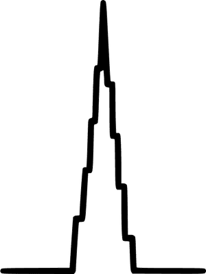 Dubai Tower - Burj Khalifa Clip Art Black And White, HD Png Download PNG image with transparent background