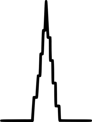 Dubai Burj Khalifa Silhouette PNG Image