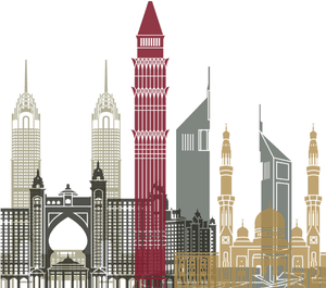 Dubai Skyline Poster, HD Png Download PNG image with transparent background