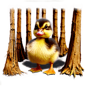 Duckling Line Art PNG pjb68 PNG