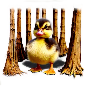 Duckling Line Art Png Pjb68 PNG Image