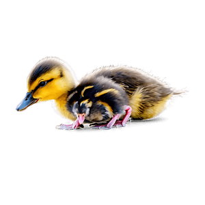 Duckling With Mother PNG 06202024 PNG