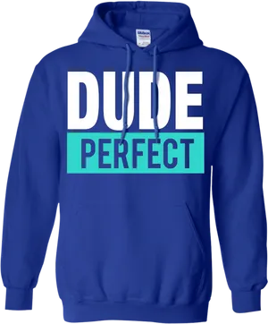 Dude Perfect Blue Hoodie PNG Image