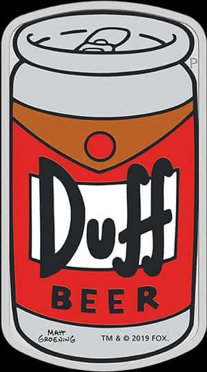 Duff Beer Can Illustration PNG image with transparent background