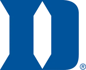 Duke University Logo Blue Background PNG Image