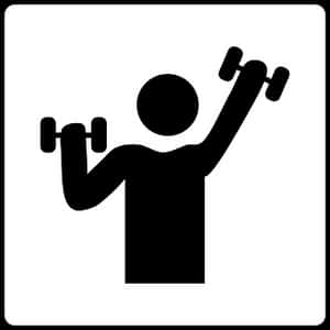Dumbbell Exercise Icon PNG with transparent background