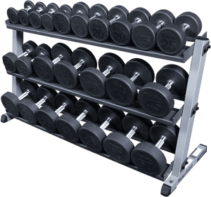 Dumbbell Rack Png - Body Solid Round Rubber Dumbbells, Transparent Png PNG