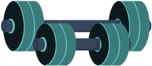 Dumbbell - Gym Equipment Clipart Cartoon, HD Png Download PNG with transparent background