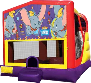 Dumbo Themed Bounce House PNG Image