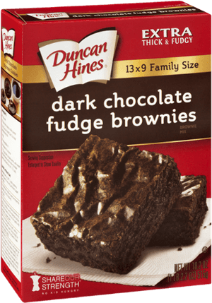 Duncan Hines Dark Chocolate Brownies, HD Png Download PNG image with transparent background