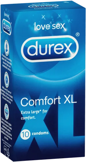 Durex Comfort X L Condoms Pack PNG Image