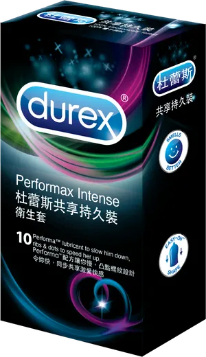 Durex Performax Intense Condom Pack PNG Image