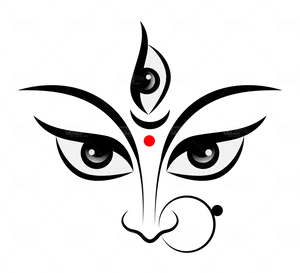 Durga Maa Eyes Vector Art PNG Image