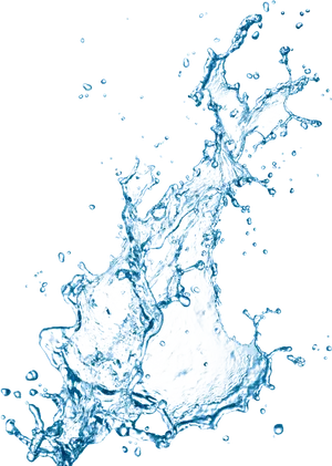 Dynamic Blue Water Splash PNG Image