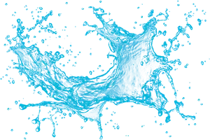 Dynamic Blue Water Splash PNG Image