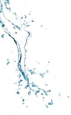 Dynamic Blue Water Splash PNG Image