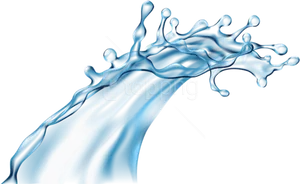 Dynamic Blue Water Splash PNG Image