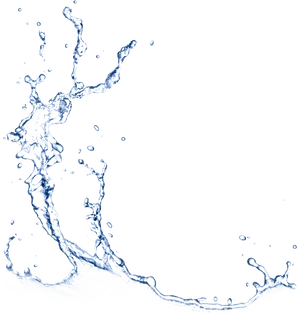 Dynamic Blue Water Splashon Black Background PNG Image