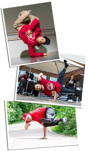 Dynamic Breakdancing Moves PNG Image