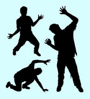 Dynamic Dance Moves Silhouettes PNG with transparent background